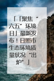 「聚焦“六五”环境日」最新发布！日照市生态环境质量状况“出炉”
