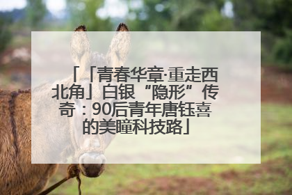 「青春华章·重走西北角」白银“隐形”传奇：90后青年唐钰喜的美瞳科技路