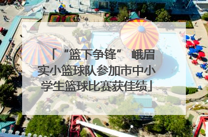 “篮下争锋” 峨眉实小篮球队参加市中小学生篮球比赛获佳绩