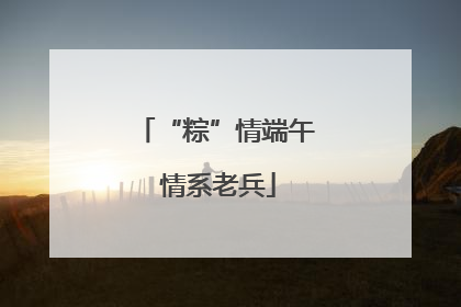 “粽”情端午 情系老兵