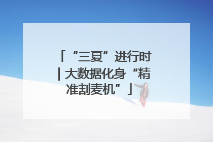 “三夏”进行时｜大数据化身“精准割麦机”