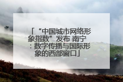 “中国城市网络形象指数”发布 南宁：数字传播与国际形象的西部窗口