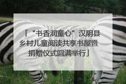 “书香润童心”汉阴县乡村儿童阅读共享书屋暨捐赠仪式圆满举行