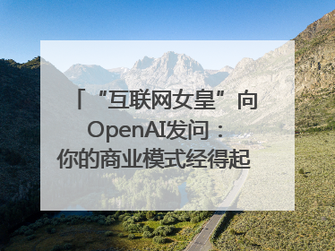 “互联网女皇”向OpenAI发问：你的商业模式经得起价格战考验么？