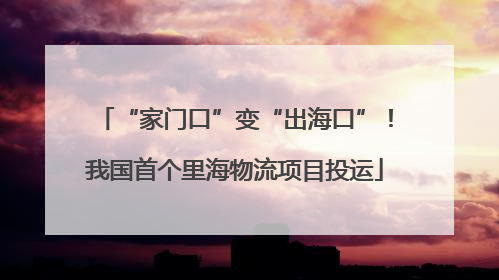 “家门口”变“出海口”！我国首个里海物流项目投运