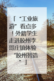 “工业旅游”看点多！外籍学生走进胶州李哥庄镇体验“胶州智造”