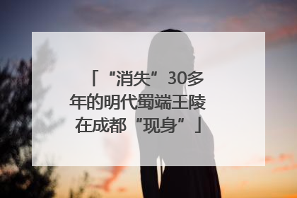 “消失”30多年的明代蜀端王陵在成都“现身”