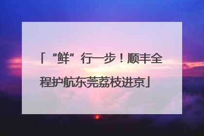 “鲜”行一步！顺丰全程护航东莞荔枝进京