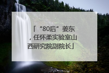 “80后”姜东，任怀柔实验室山西研究院副院长