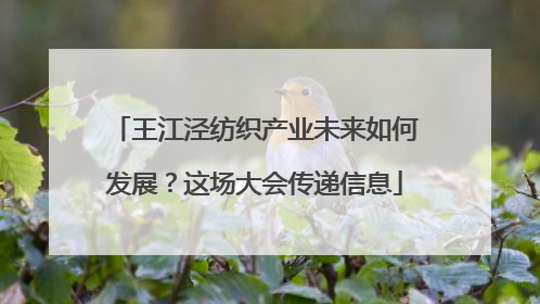 王江泾纺织产业未来如何发展？这场大会传递信息