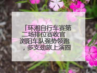 环湘自行车赛第二场排位赛收官 浏阳车队强势领跑，多支劲旅上演圈数拉锯战
