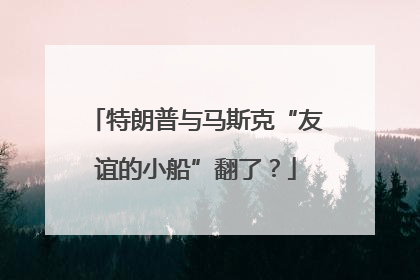 特朗普与马斯克“友谊的小船”翻了？