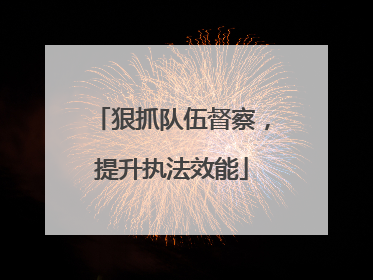 狠抓队伍督察，提升执法效能