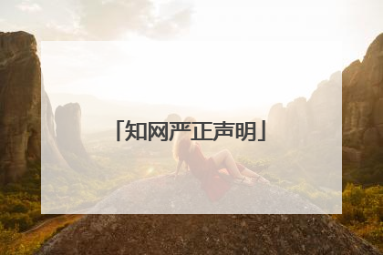 知网严正声明