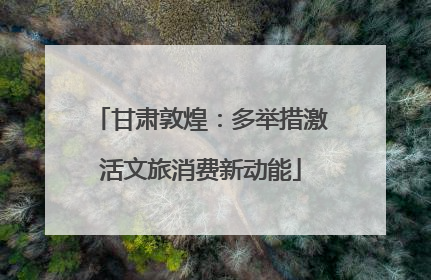 甘肃敦煌：多举措激活文旅消费新动能