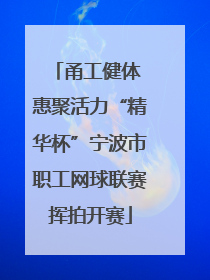 甬工健体 惠聚活力“精华杯”宁波市职工网球联赛挥拍开赛