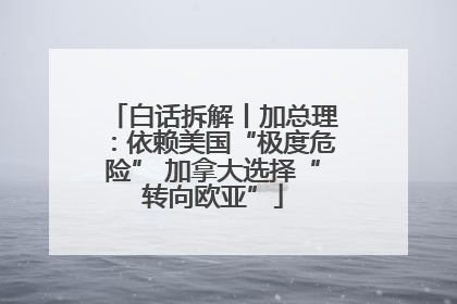 白话拆解丨加总理：依赖美国“极度危险” 加拿大选择“转向欧亚”