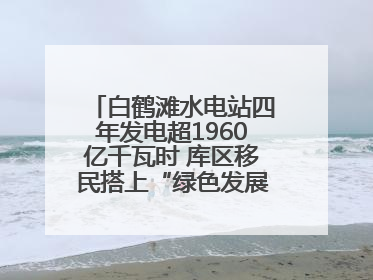 白鹤滩水电站四年发电超1960亿千瓦时 库区移民搭上“绿色发展快车”