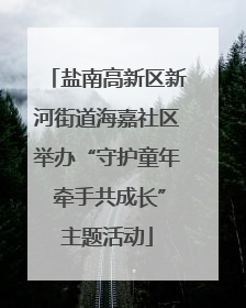 盐南高新区新河街道海嘉社区举办“守护童年 牵手共成长”主题活动