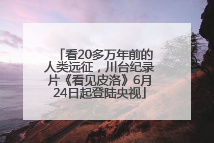 看20多万年前的人类远征，川台纪录片《看见皮洛》6月24日起登陆央视