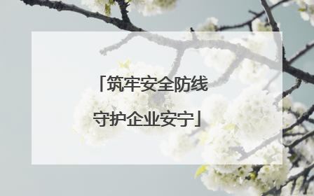 筑牢安全防线 守护企业安宁