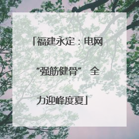 福建永定：电网“强筋健骨” 全力迎峰度夏