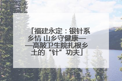 福建永定：银针系乡情 山乡守健康——高陂卫生院扎根乡土的“针”功夫