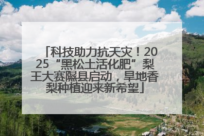 科技助力抗天灾！2025“黑松土活化肥”梨王大赛隰县启动，旱地香梨种植迎来新希望