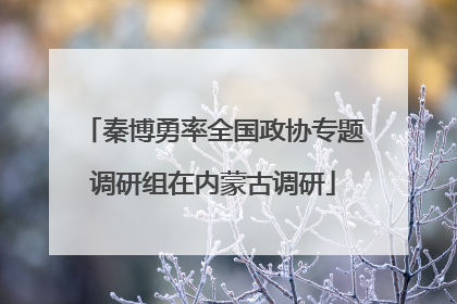 秦博勇率全国政协专题调研组在内蒙古调研