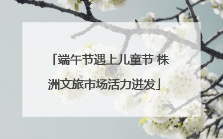 端午节遇上儿童节 株洲文旅市场活力迸发