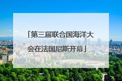 第三届联合国海洋大会在法国尼斯开幕
