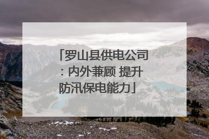 罗山县供电公司：内外兼顾 提升防汛保电能力