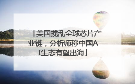 美国搅乱全球芯片产业链，分析师称中国AI生态有望出海