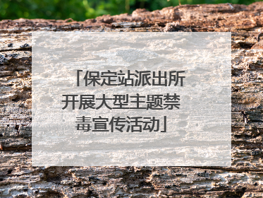 保定站派出所开展大型主题禁毒宣传活动