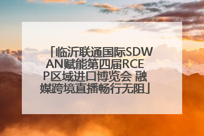 临沂联通国际SDWAN赋能第四届RCEP区域进口博览会 融媒跨境直播畅行无阻