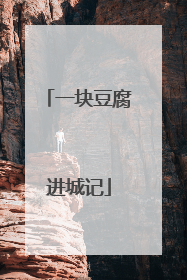 一块豆腐进城记