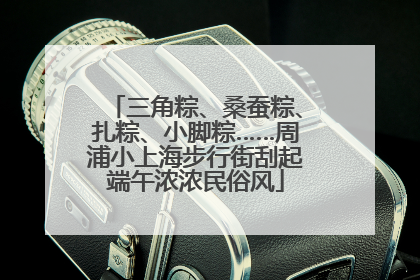三角粽、桑蚕粽、扎粽、小脚粽……周浦小上海步行街刮起端午浓浓民俗风