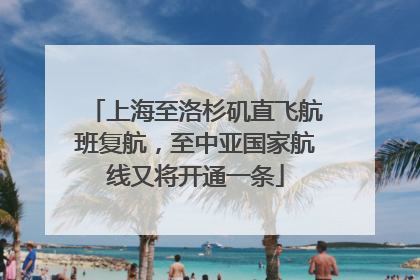 上海至洛杉矶直飞航班复航，至中亚国家航线又将开通一条