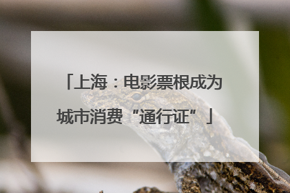 上海：电影票根成为城市消费“通行证”