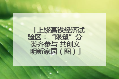 上饶高铁经济试验区：“限塑”分类齐参与 共创文明新家园（图）