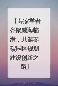 专家学者齐聚威海临港，共谋零碳园区规划建设创新之路