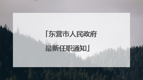 东营市人民政府最新任职通知
