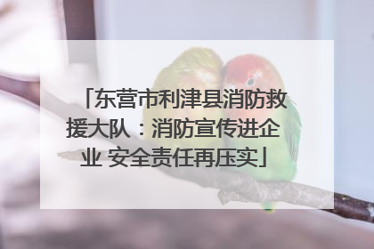 东营市利津县消防救援大队：消防宣传进企业 安全责任再压实