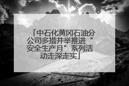 中石化黄冈石油分公司多措并举推进“安全生产月”系列活动走深走实