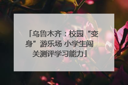 乌鲁木齐：校园“变身”游乐场 小学生闯关测评学习能力