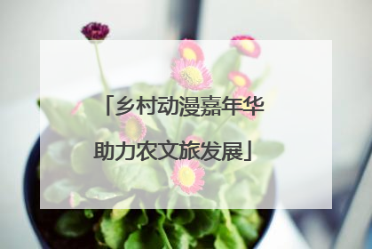 乡村动漫嘉年华助力农文旅发展