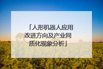 人形机器人应用改进方向及产业同质化现象分析