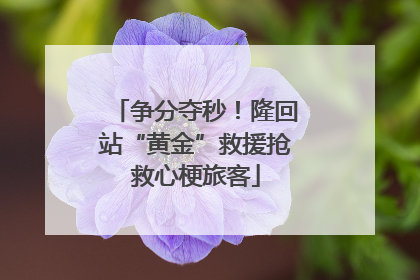 争分夺秒！隆回站“黄金”救援抢救心梗旅客