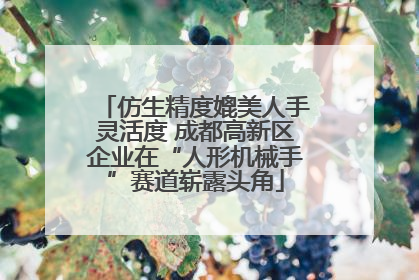 仿生精度媲美人手灵活度 成都高新区企业在“人形机械手”赛道崭露头角