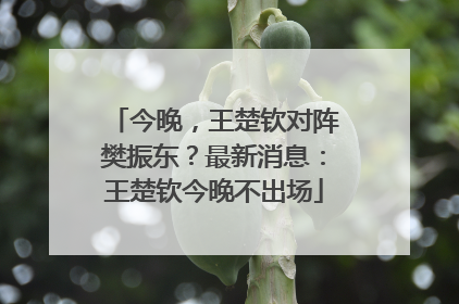今晚，王楚钦对阵樊振东？最新消息：王楚钦今晚不出场